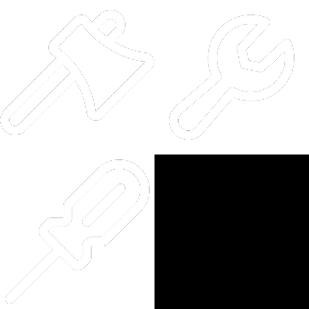 2×2 grid: axe, wrench, screwdriver + empty cell