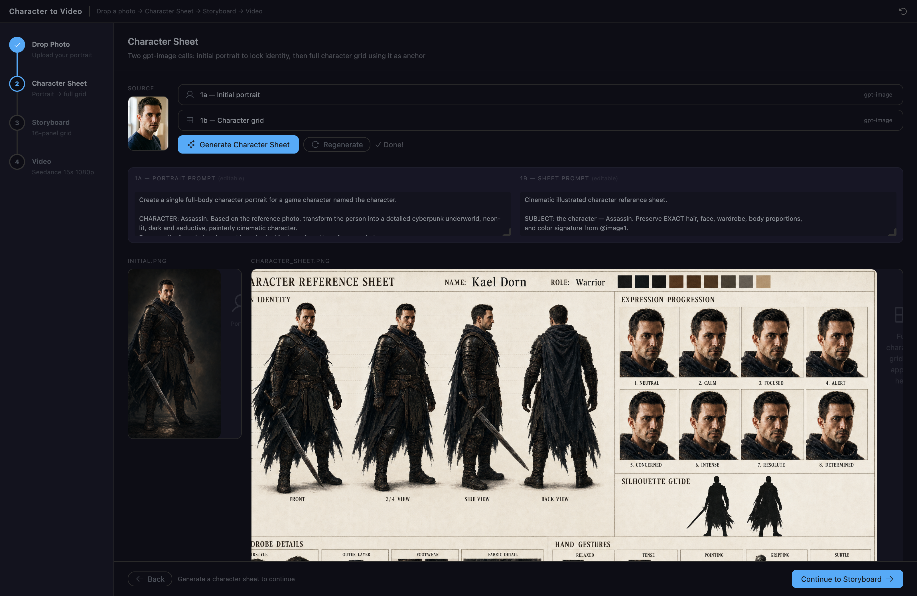 Step 2 — Character Sheet